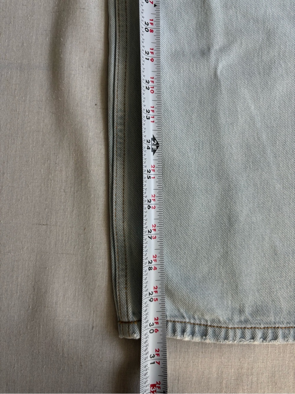Annie Bing Manon High Waist Baggy Wide Leg Jeans Ultra Bleached Size 26 - Picture 12 of 13